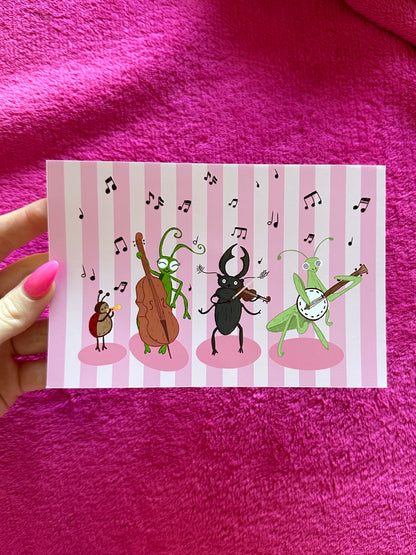Bug Band Postcard