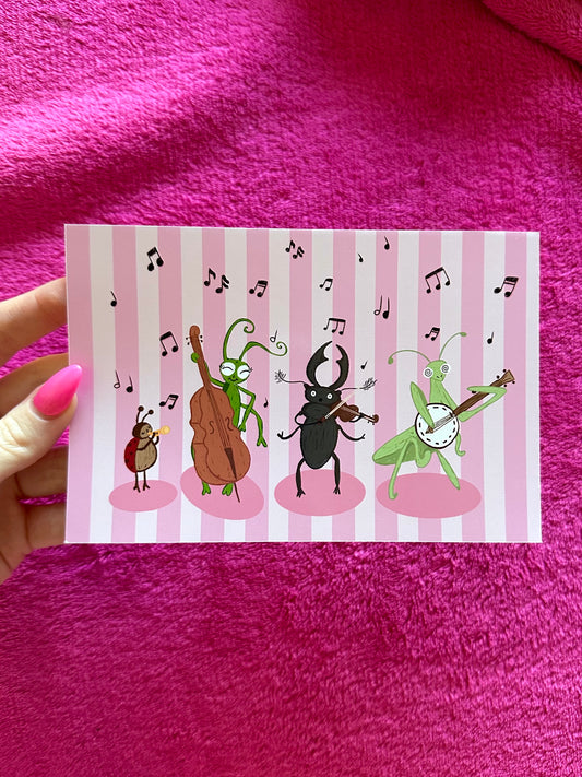 Bug Band Postcard