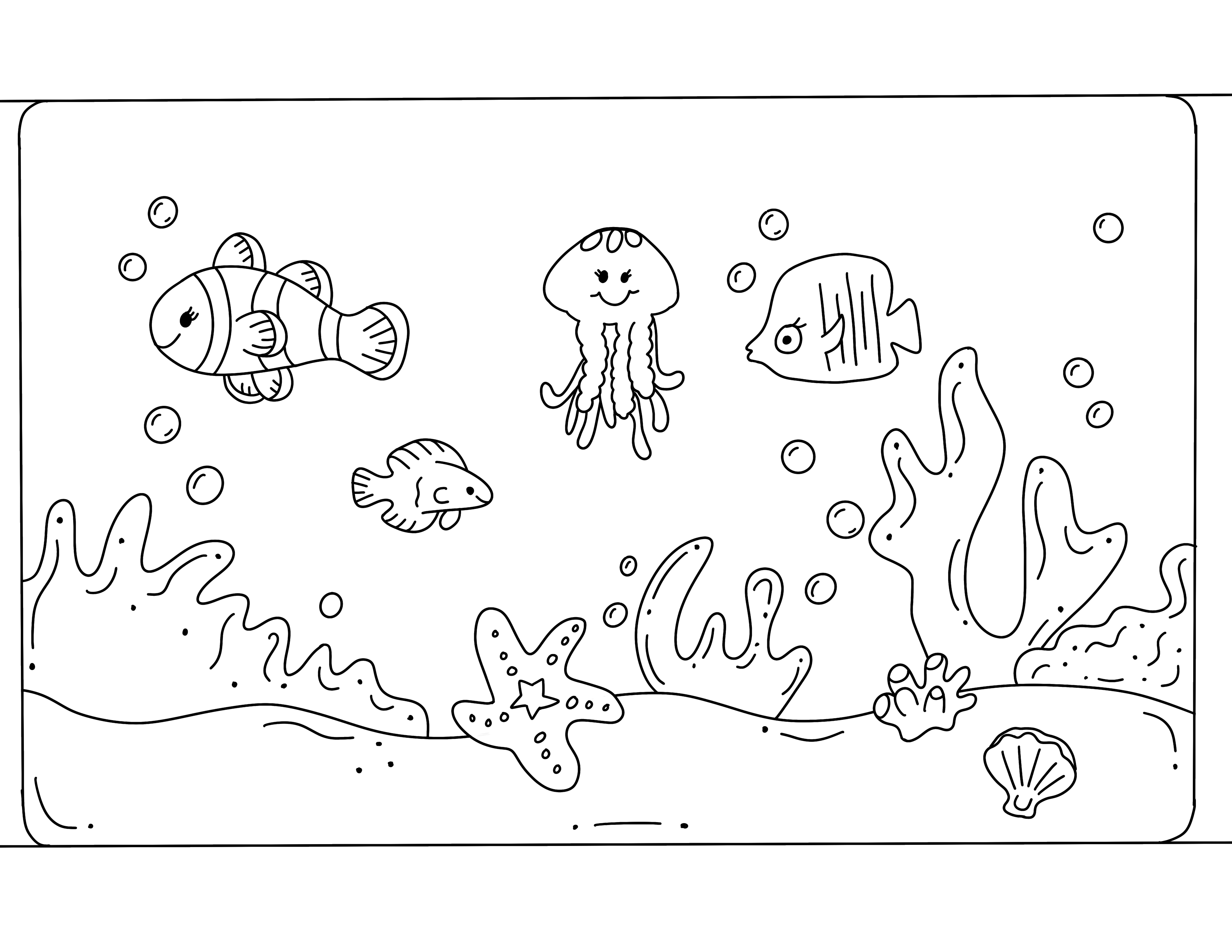 Aquarium Coloring Page
